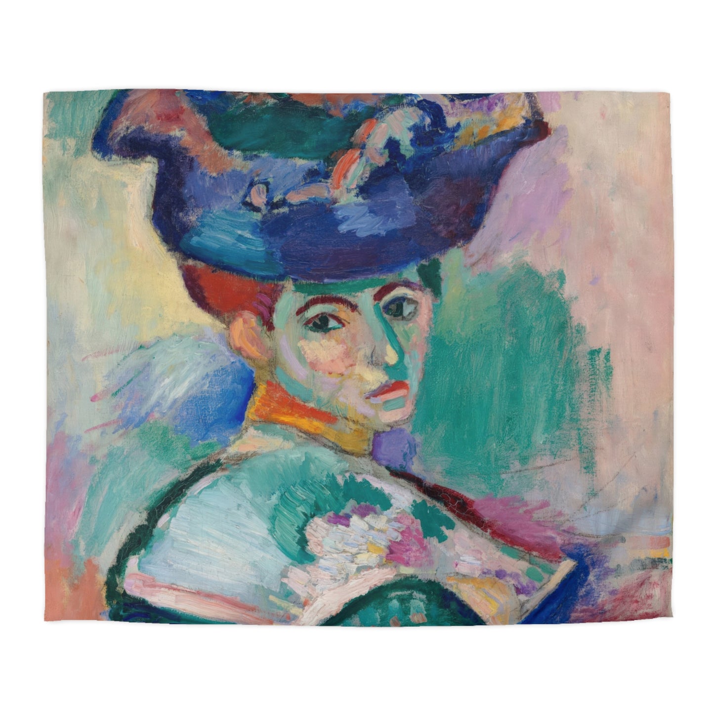 Matisse, Henri - Woman with a Hat (1905) - Microfiber Duvet Cover