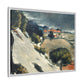 Cézanne, Paul - L’Estaque, Melting Snow (1870) - Matte Canvas, Framed