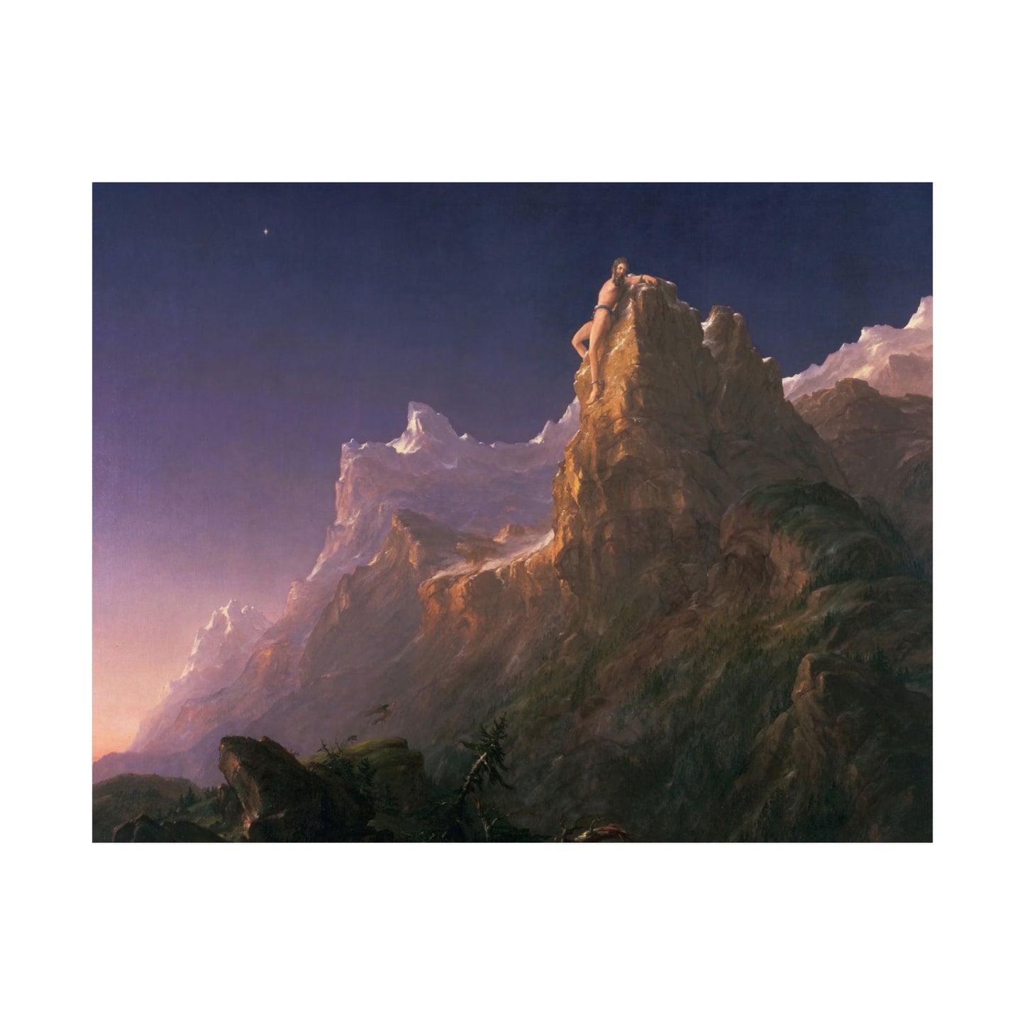 Cole. Thomas - Prometheus Bound (1848) - Satin Posters