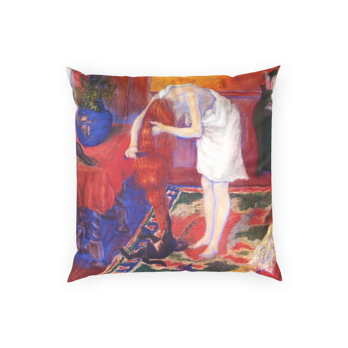 Ranson, Paul - The Golden Head of Hair (1909) - Poly Velvet Pillow