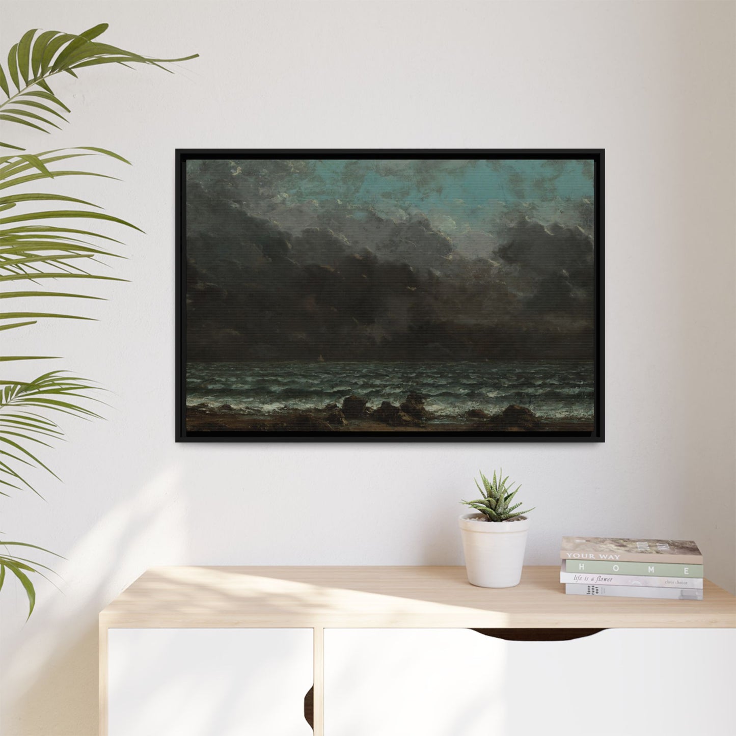 Courbet, Gustave - The Sea (1865) - Matte Canvas, Framed