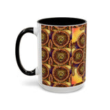 Lion Summer Mandala - Colorful Accent Mugs