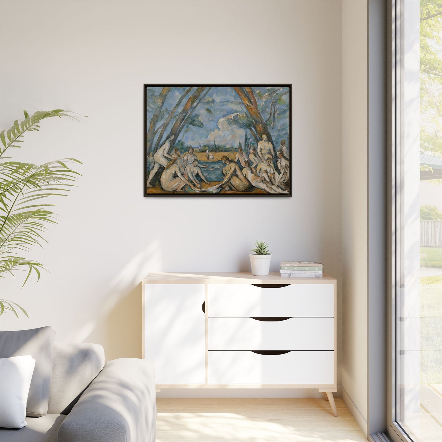 Cézanne, Paul - The Large Bathers (1906) - Matte Canvas, Framed
