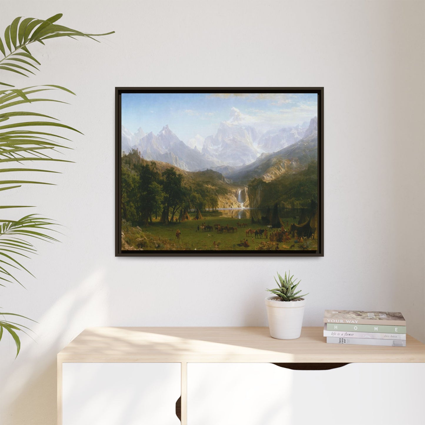 Bierstadt, Albert - The Rocky Mountains, Lander’s Peak (1863) - Matte Canvas, Framed