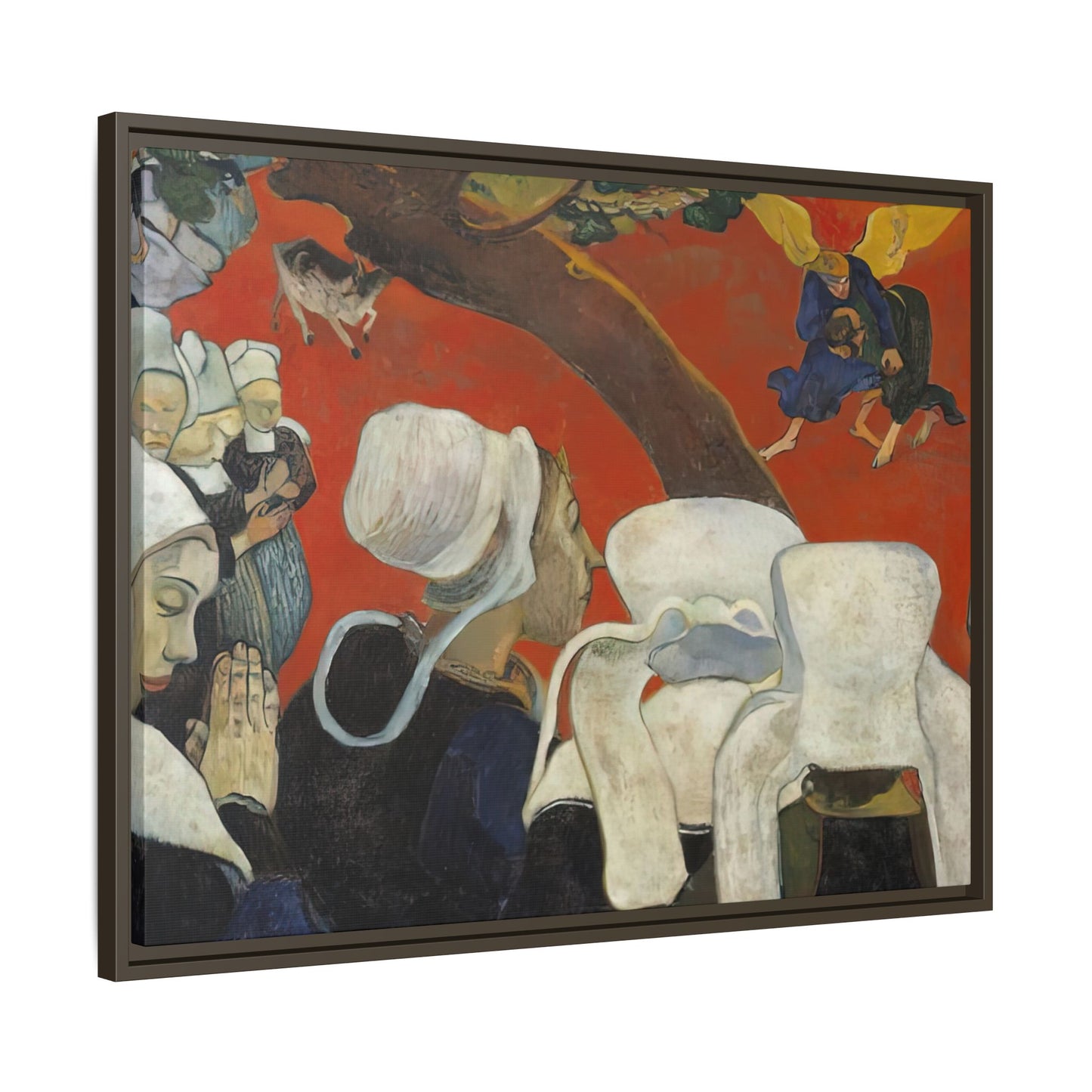 Gauguin, Paul - Vision of the Sermon (Jacob Wrestling with the Angel) (1888) - Matte Canvas, Framed