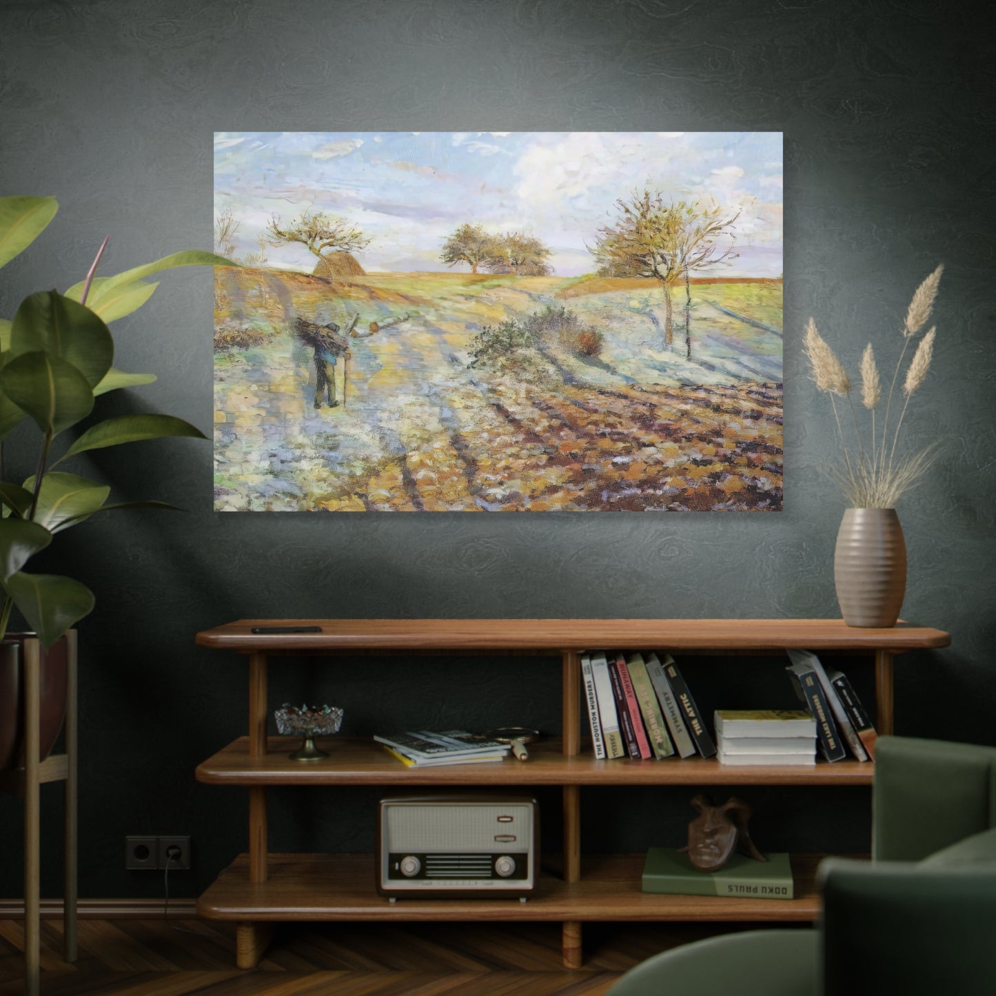 Pissarro, Camille - Hoarfrost (1873) - Canvas Block, unframed