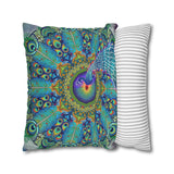 Melek Taus Mandala - Faux Suede Square Pillowcase