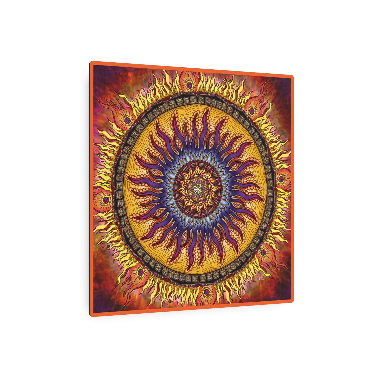 Solar Disc Mandala - Metal Sign