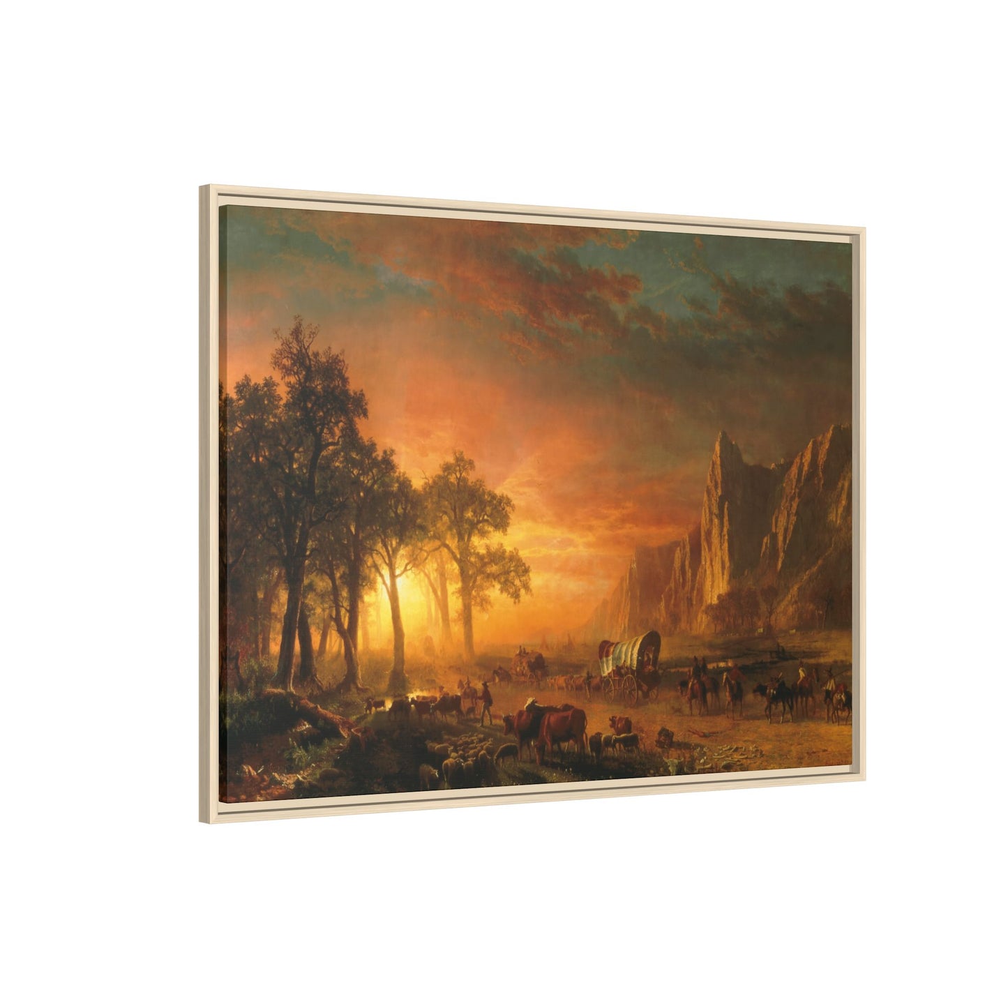 Bierstadt, Albert - Emigrants Crossing the Plains (1867) - Matte Canvas, Framed