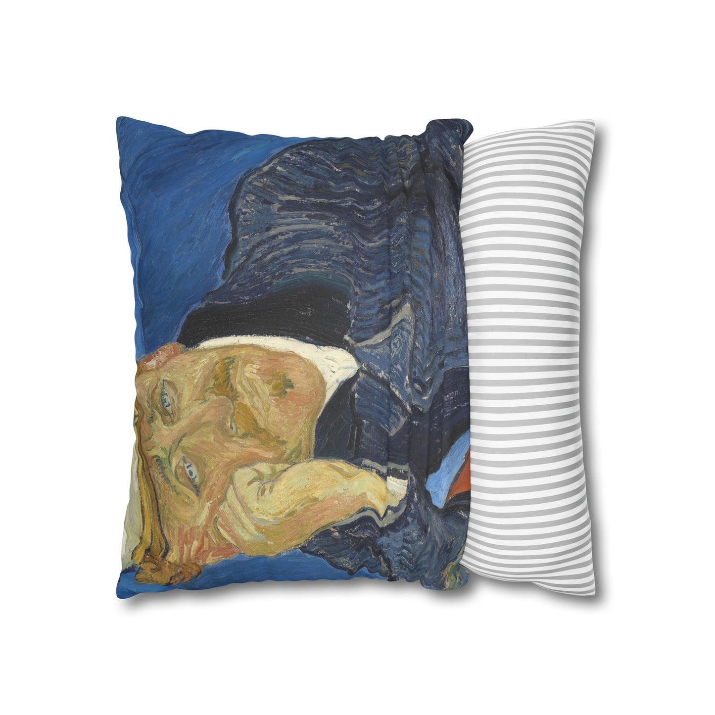 Van Gogh, Vincent - Portrait of Dr. Paul Gachet (1890) - Suede Square Pillowcase