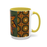Monarch Butterfly Mandala - Colorful Accent Mugs