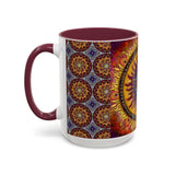 Solar Disc Mandala - Colorful Accent Mugs