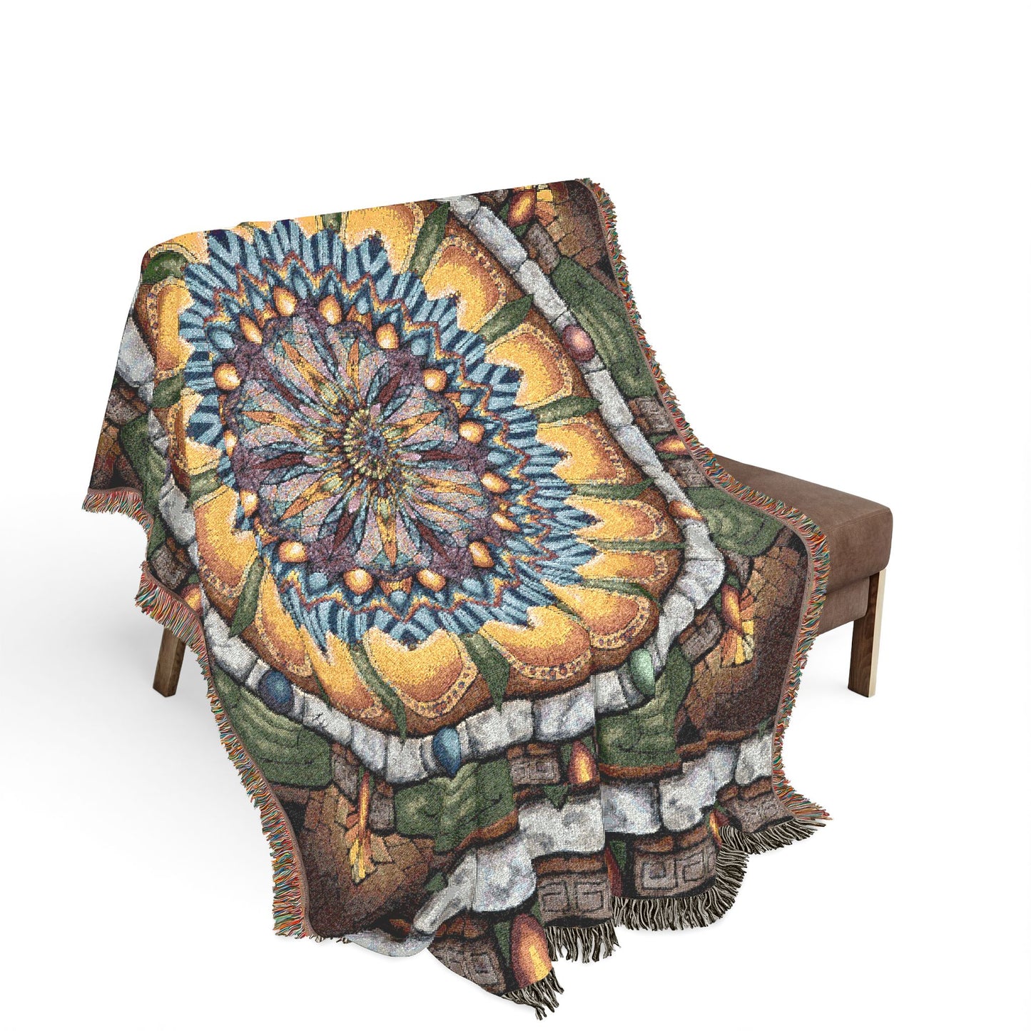 Pacio, Adam - Emerald Arrows Mandala - Woven Blanket
