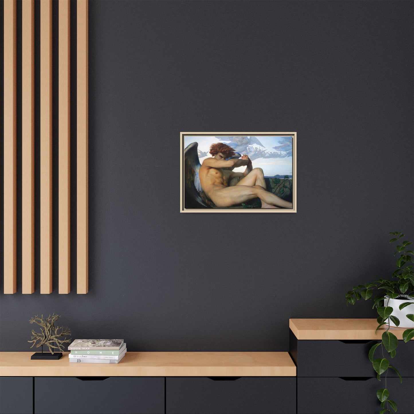 Cabanel, Alexandre - The Fallen Angel (1847) - Matte Canvas, Framed