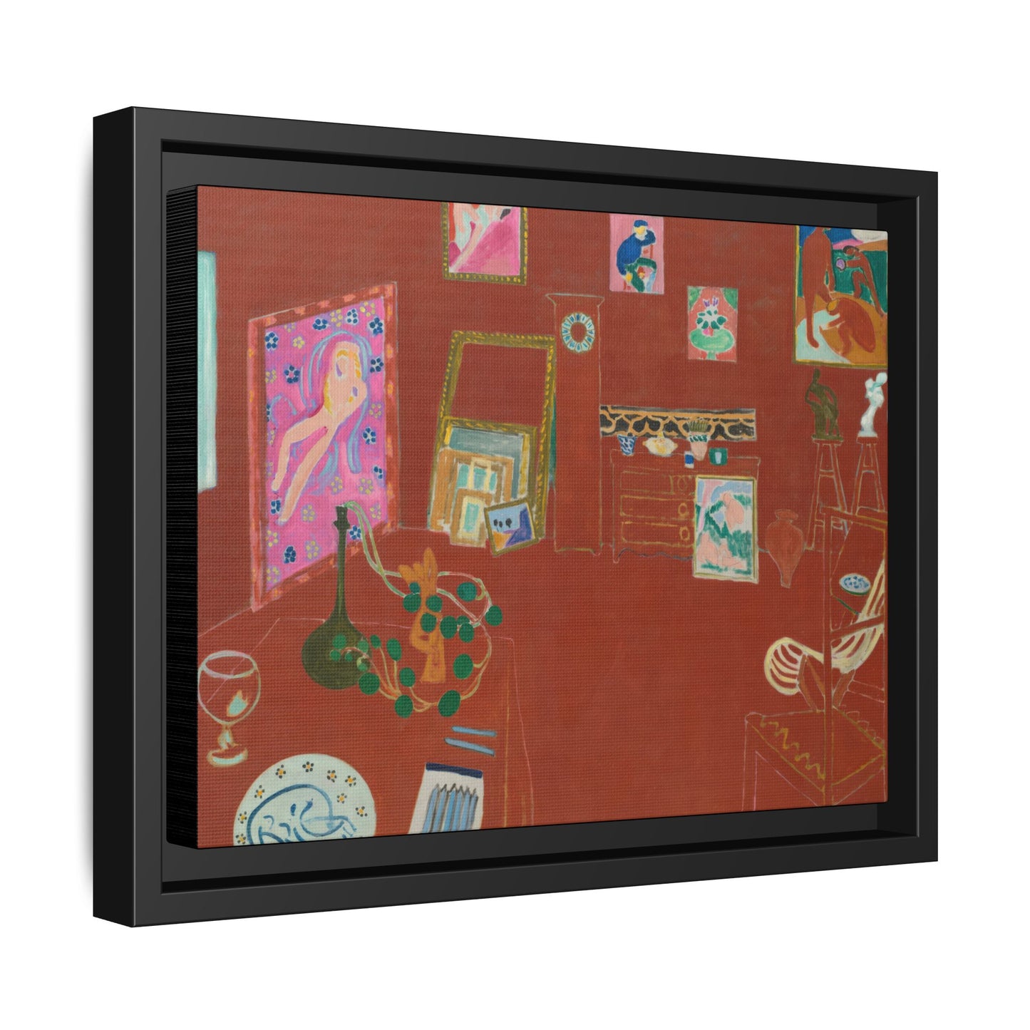Matisse, Henri - The Red Studio (1911) - Matte Canvas, Framed