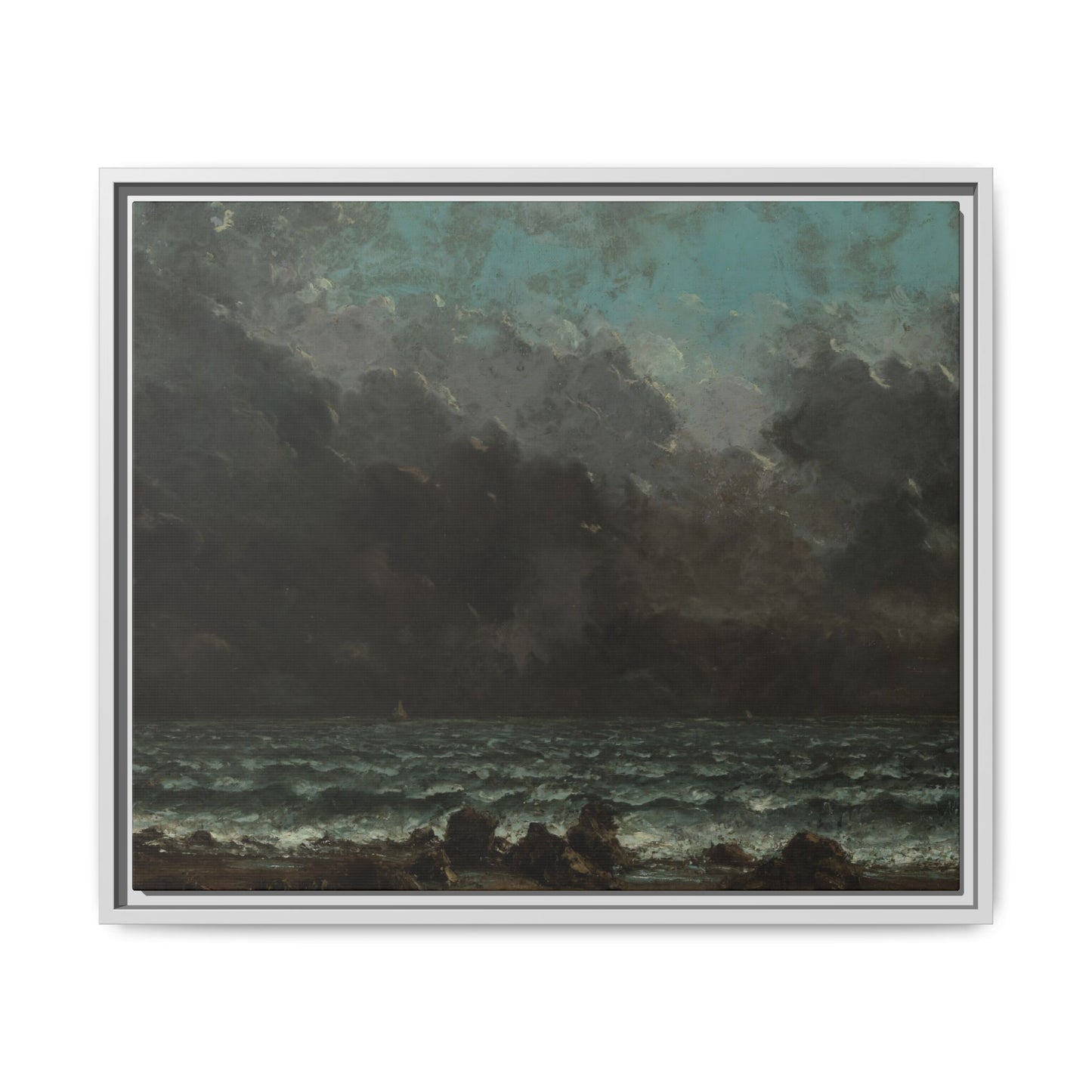 Courbet, Gustave - The Sea (1865) - Matte Canvas, Framed