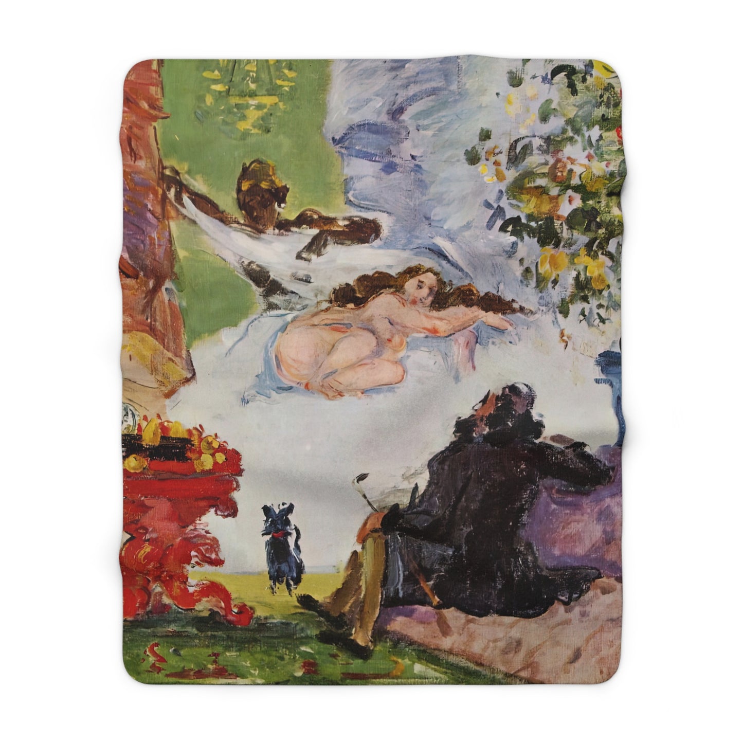 Cézanne, Paul - A Modern Olympia (1874) - Sherpa Fleece Blanket