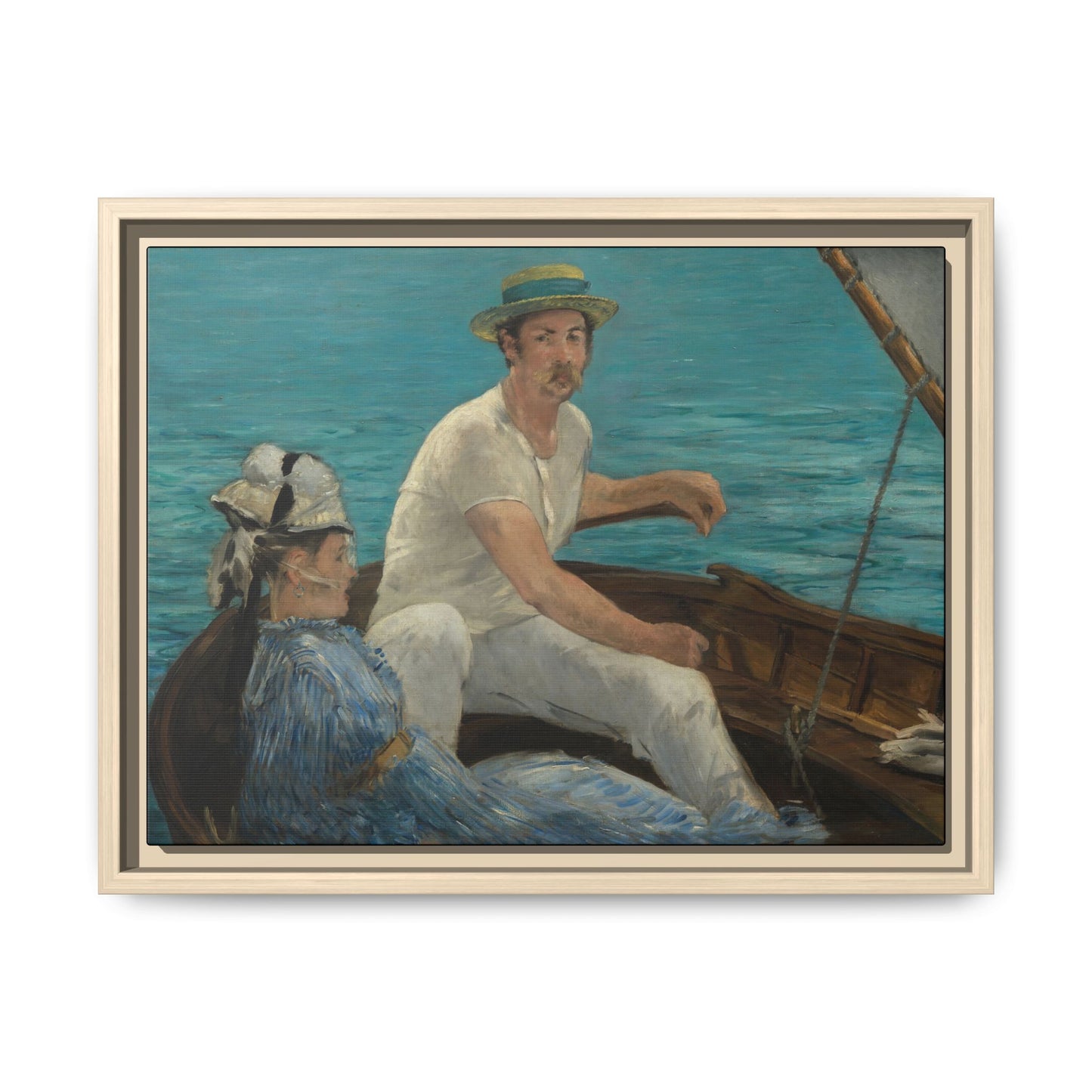 Manet, Édouard - Boating (1874) - Matte Canvas, Framed