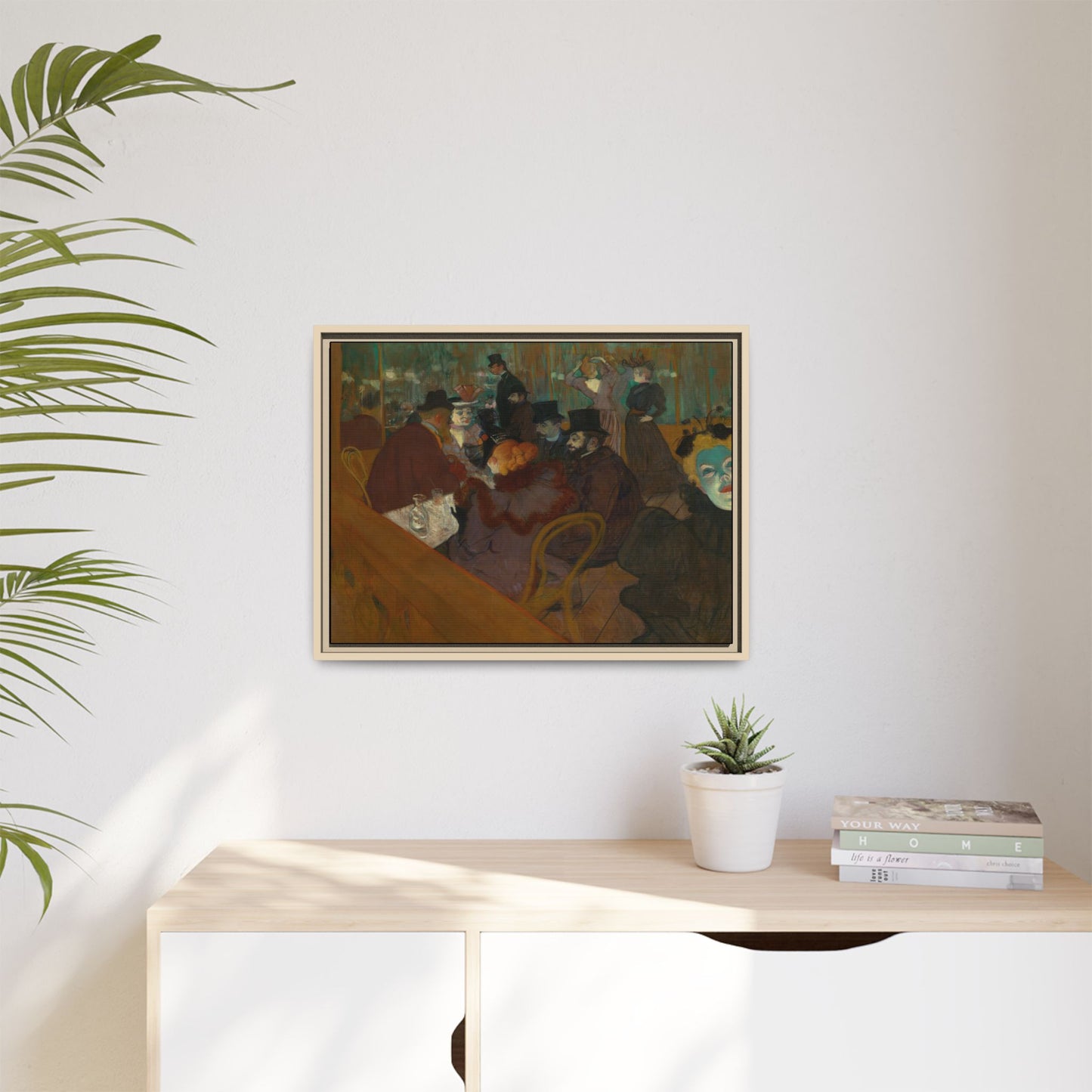 Toulouse-Lautrec, Henri - At the Moulin Rouge (1892) - Matte Canvas, Framed