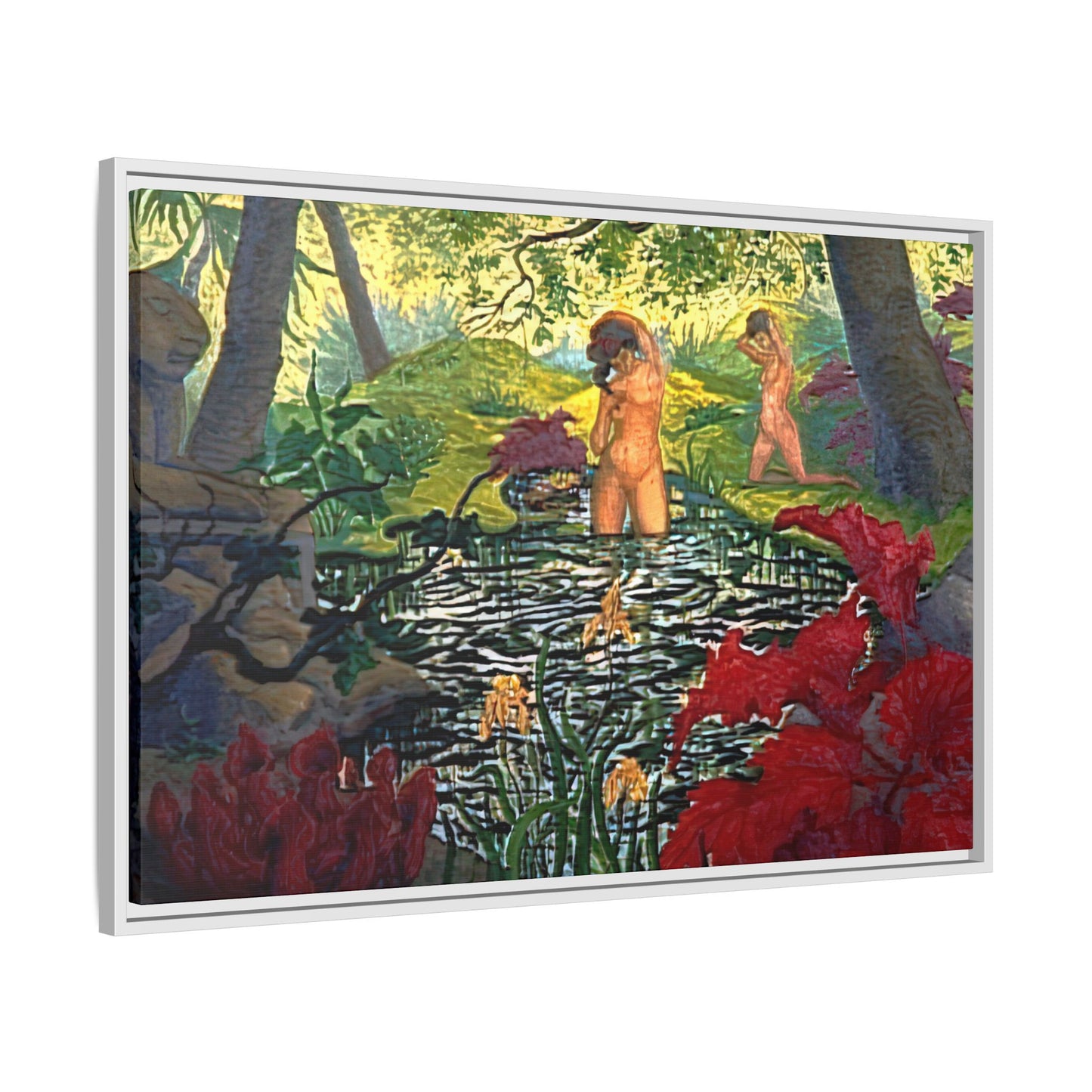 Ranson, Paul - The Lotus Bather (1906) - Matte Canvas, Framed