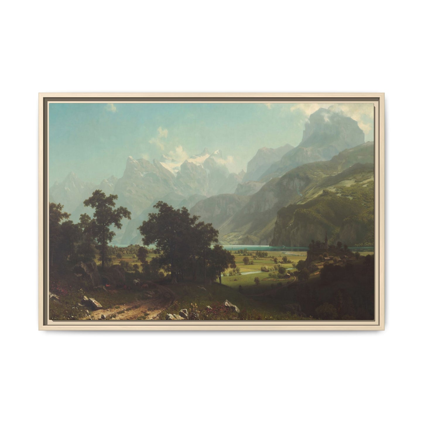 Bierstadt, Albert - Lake Lucerne (1858) - Matte Canvas, Framed