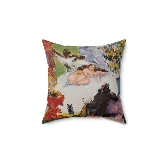 Cézanne, Paul - A Modern Olympia (1874) - Suede Square Pillow