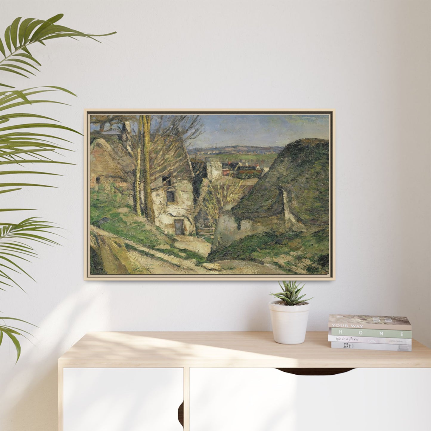 Cézanne, Paul - The House of the Hanged Man, Auvers-sur-Oise (1874) - Matte Canvas, Framed