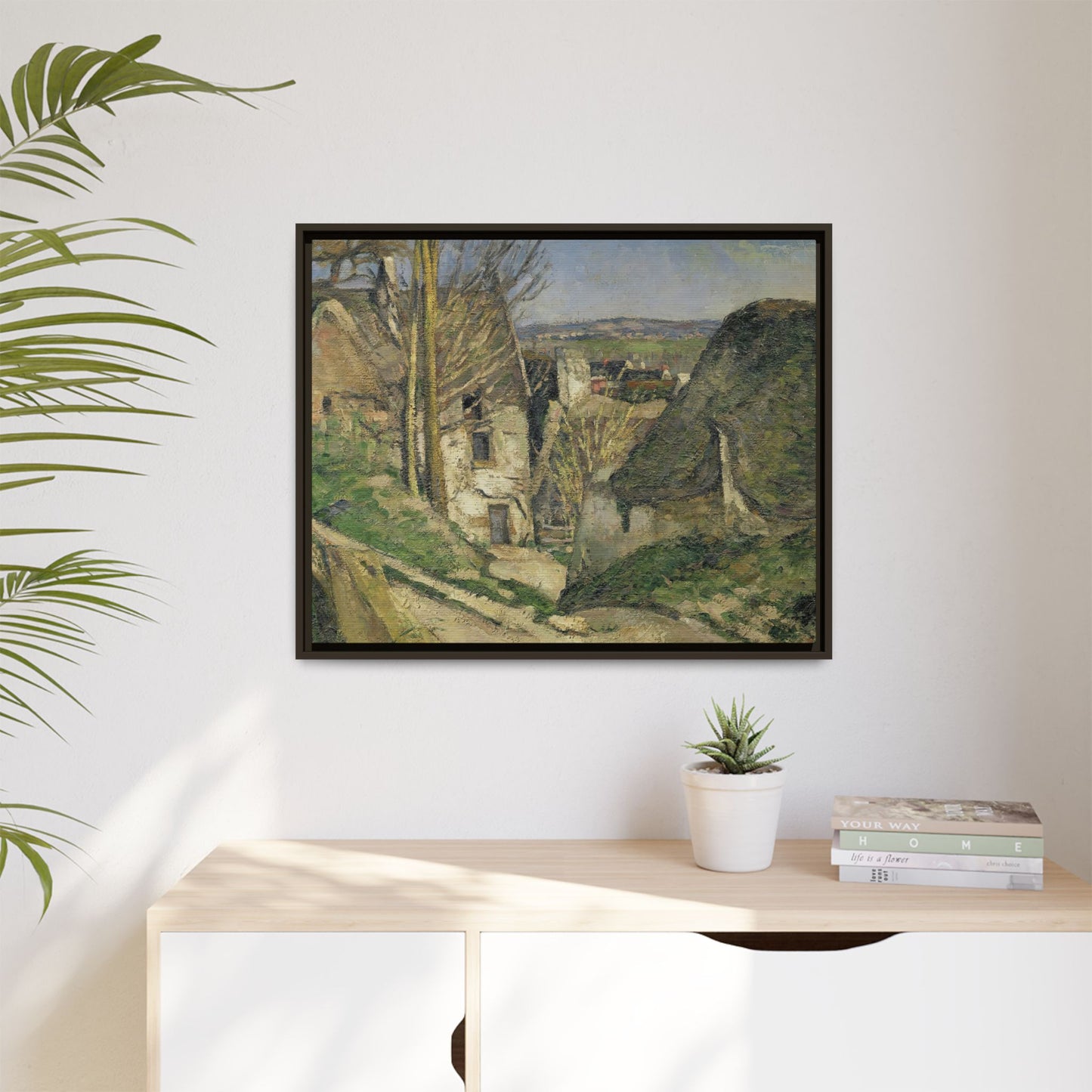 Cézanne, Paul - The House of the Hanged Man, Auvers-sur-Oise (1874) - Matte Canvas, Framed