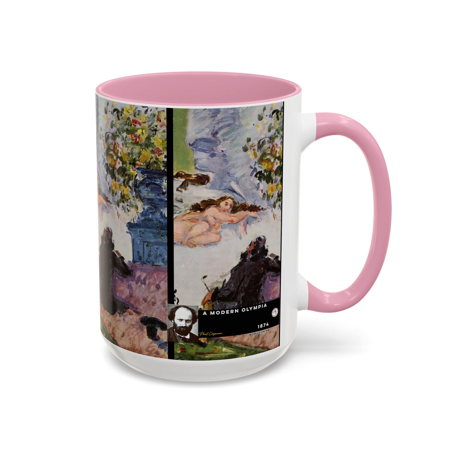 Cézanne, Paul - A Modern Olympia (1874) - Colorful Accent Mugs