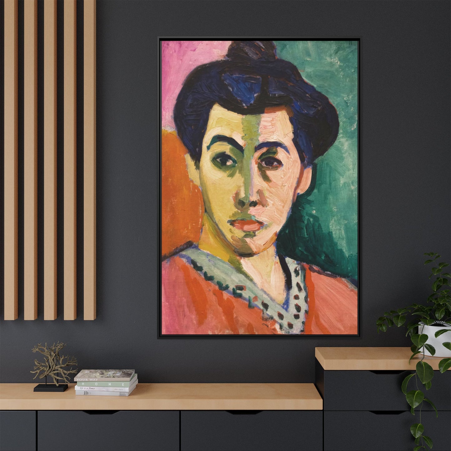 Matisse, Henri - The Green Stripe (1905) - Matte Canvas, Framed