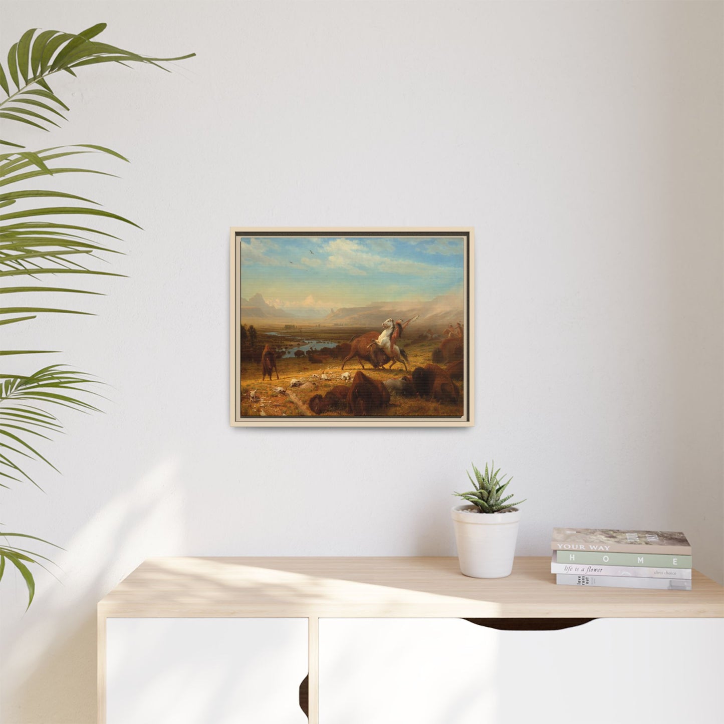 Bierstadt, Albert - The Last of the Buffalo  (1888) - Matte Canvas, Framed