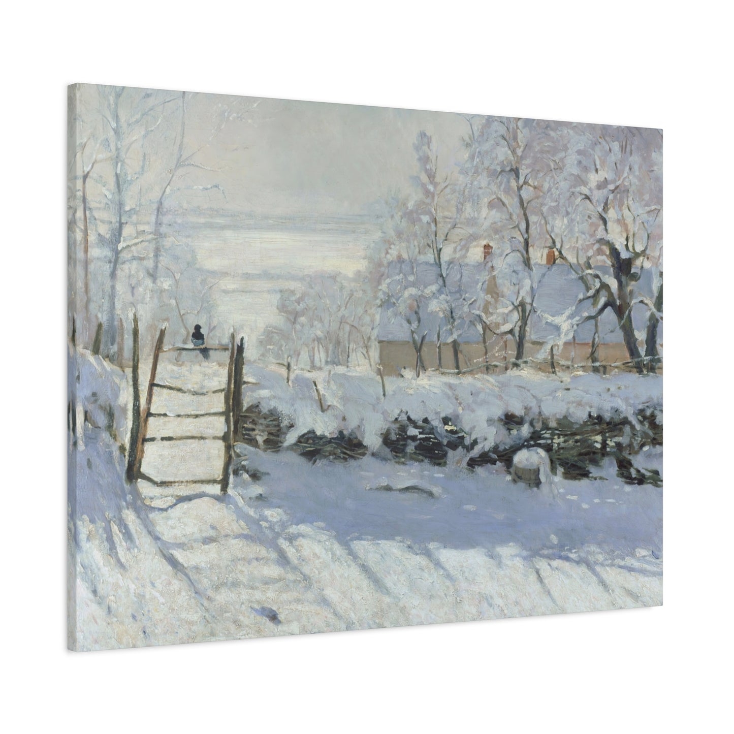 Monet, Claude - The Magpie (1868) - Canvas Block, unframed
