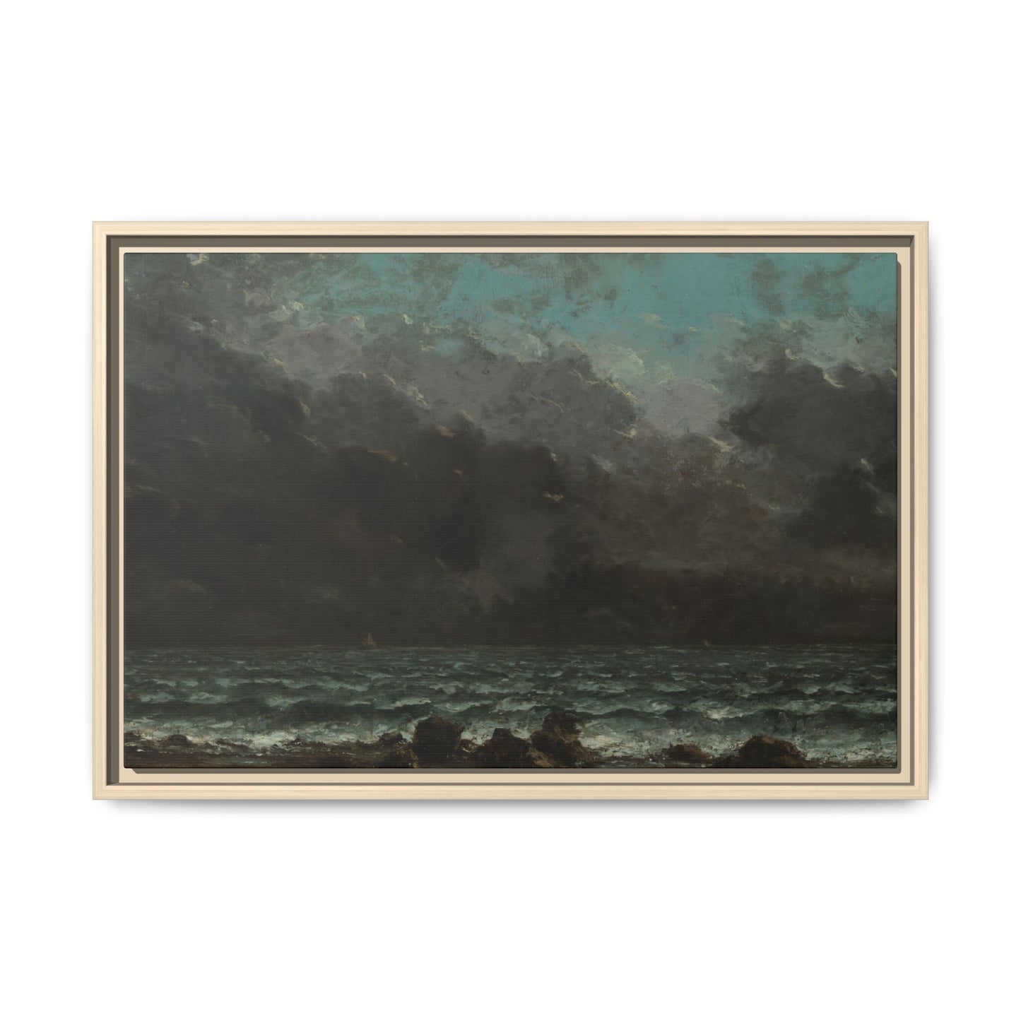 Courbet, Gustave - The Sea (1865) - Matte Canvas, Framed