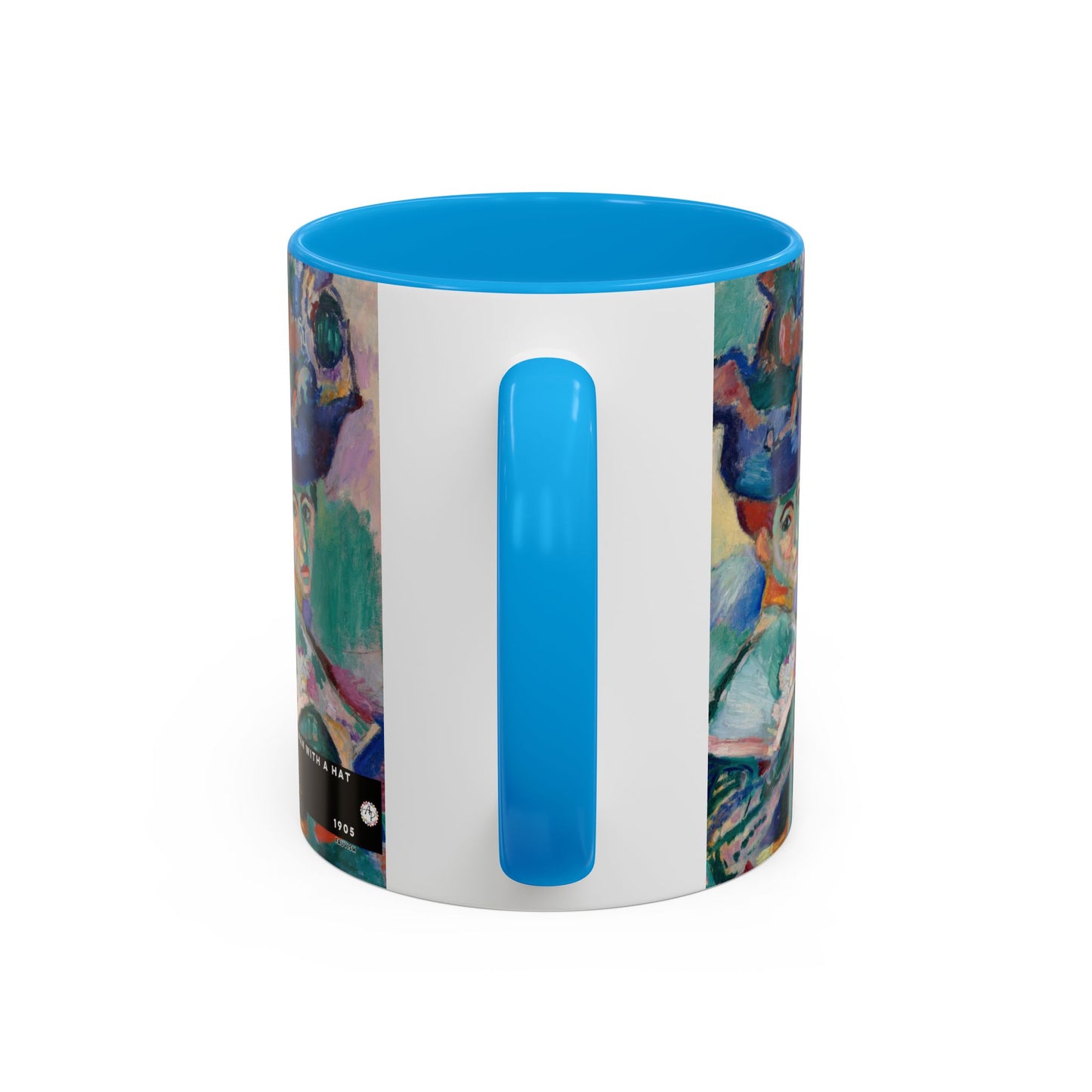 Matisse, Henri - Woman with a Hat (1905) - Colorful Accent Mugs