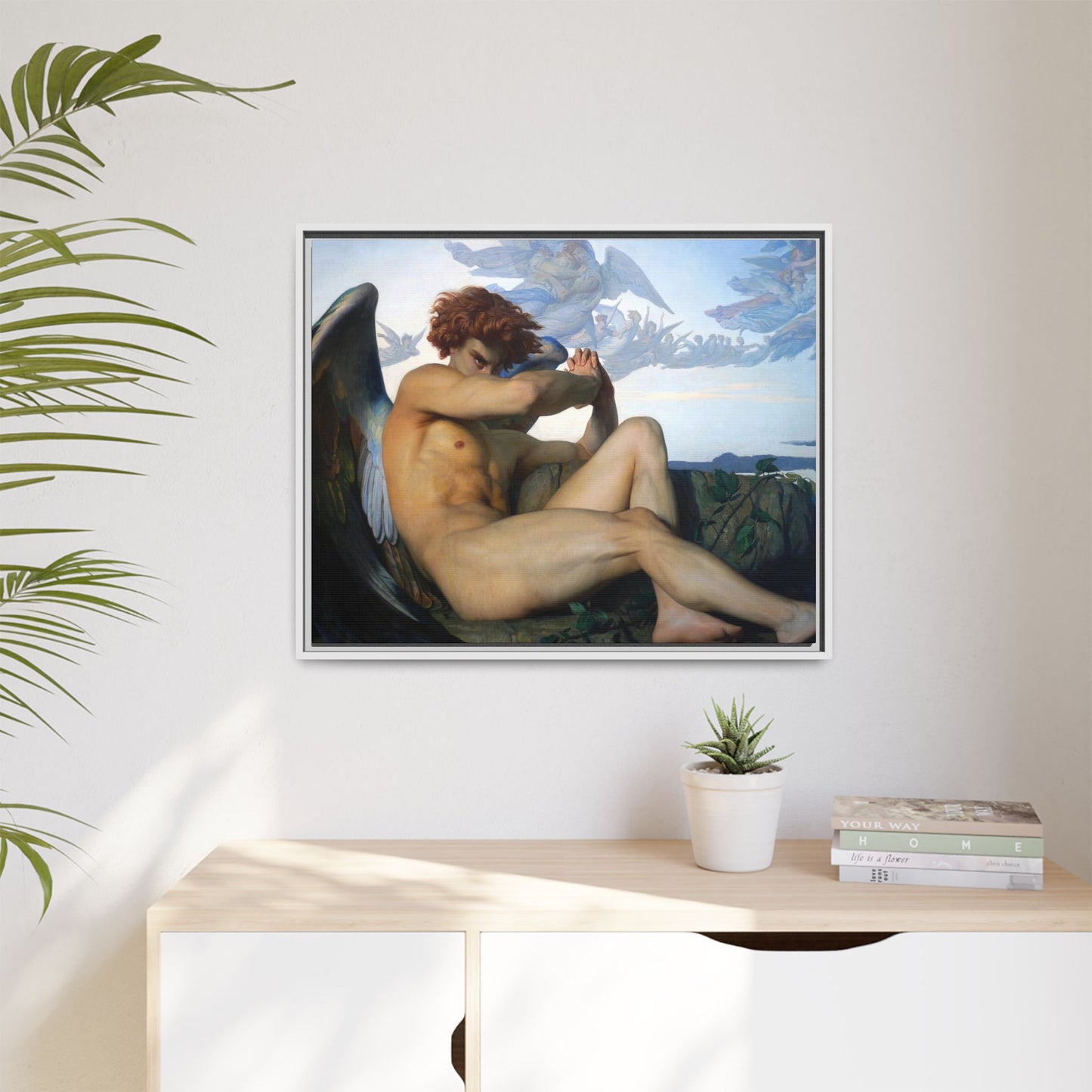 Cabanel, Alexandre - The Fallen Angel (1847) - Matte Canvas, Framed