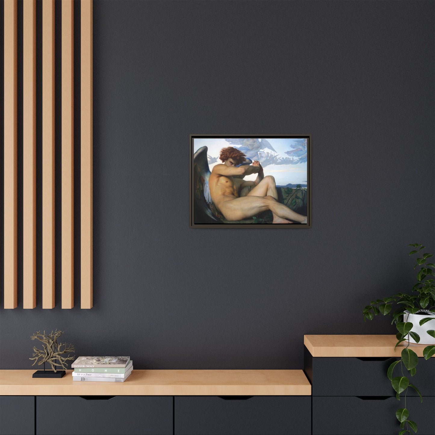 Cabanel, Alexandre - The Fallen Angel (1847) - Matte Canvas, Framed