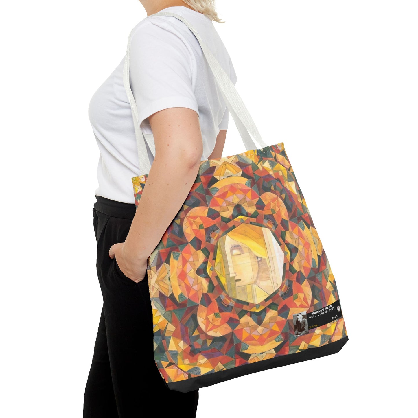 Filiger, Charles - Woman’s Head with Closed Eyes (1893) - Tote Bag