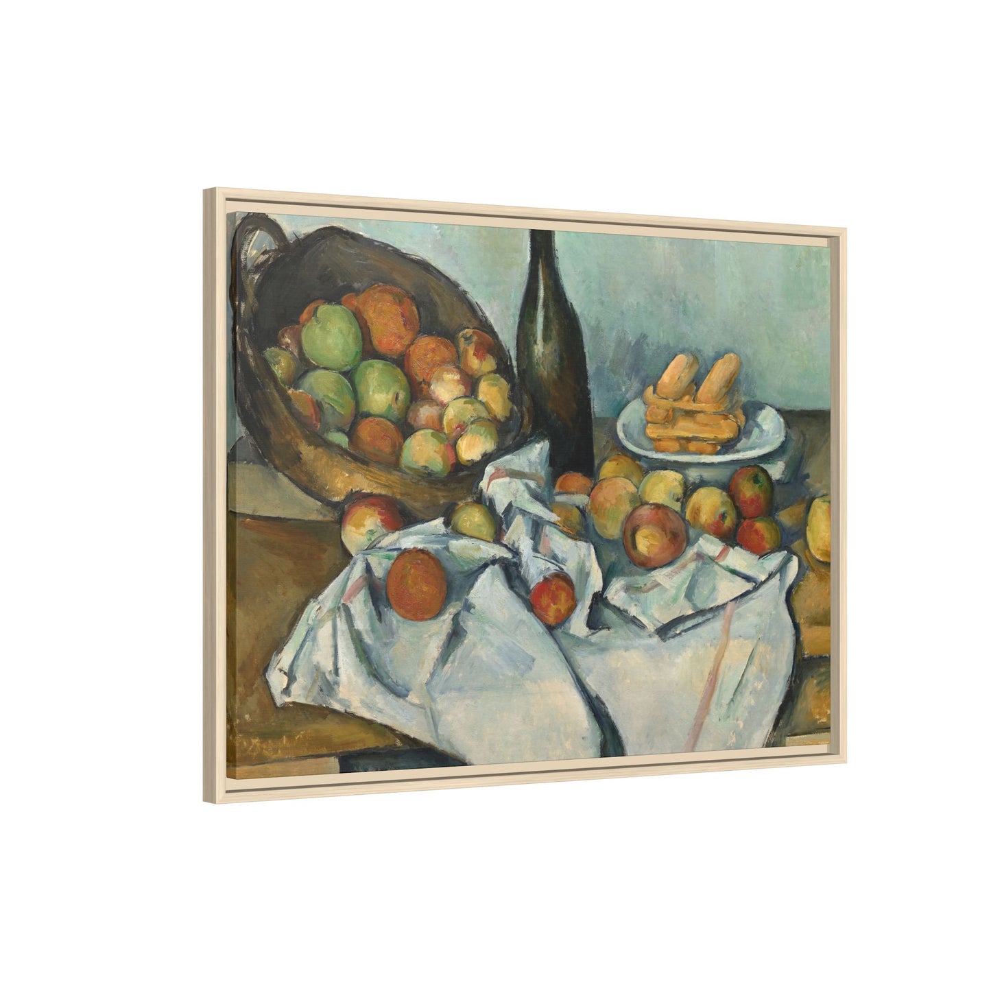Cézanne, Paul - Basket of Apples (1893) - Matte Canvas, Framed