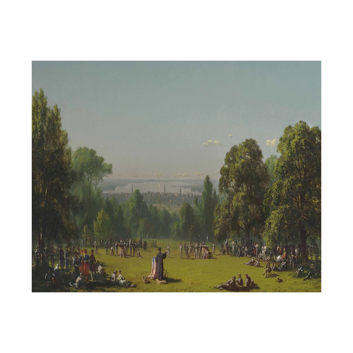 Gifford, Sanford Robinson - Sunday Morning in Camp  (1861) - Satin Posters