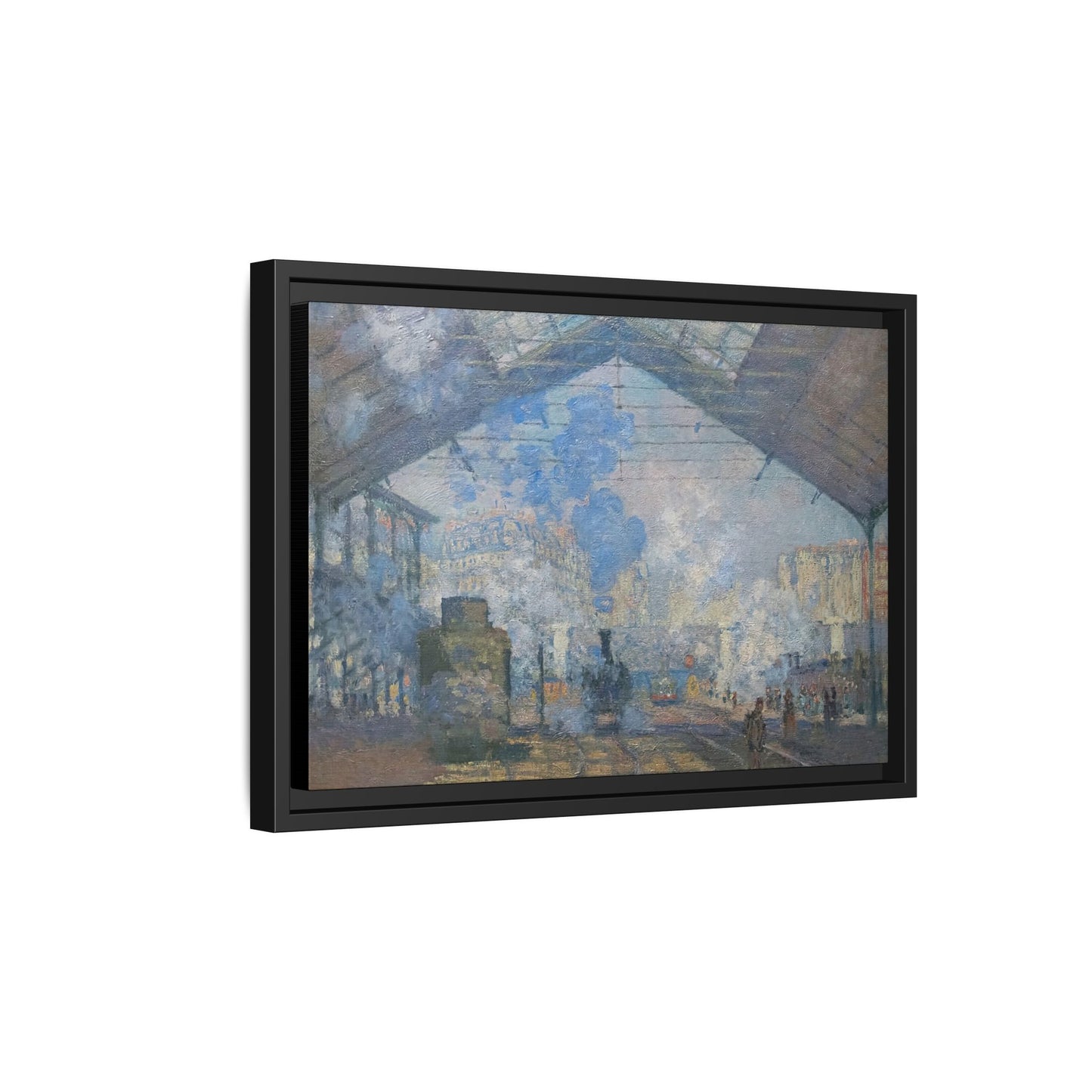 Monet, Claude - Le Gare Saint-Lazare (1877) - Matte Canvas, Framed