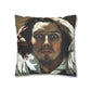 Courbet, Gustave - The Desperate Man (1843) - Suede Square Pillowcase