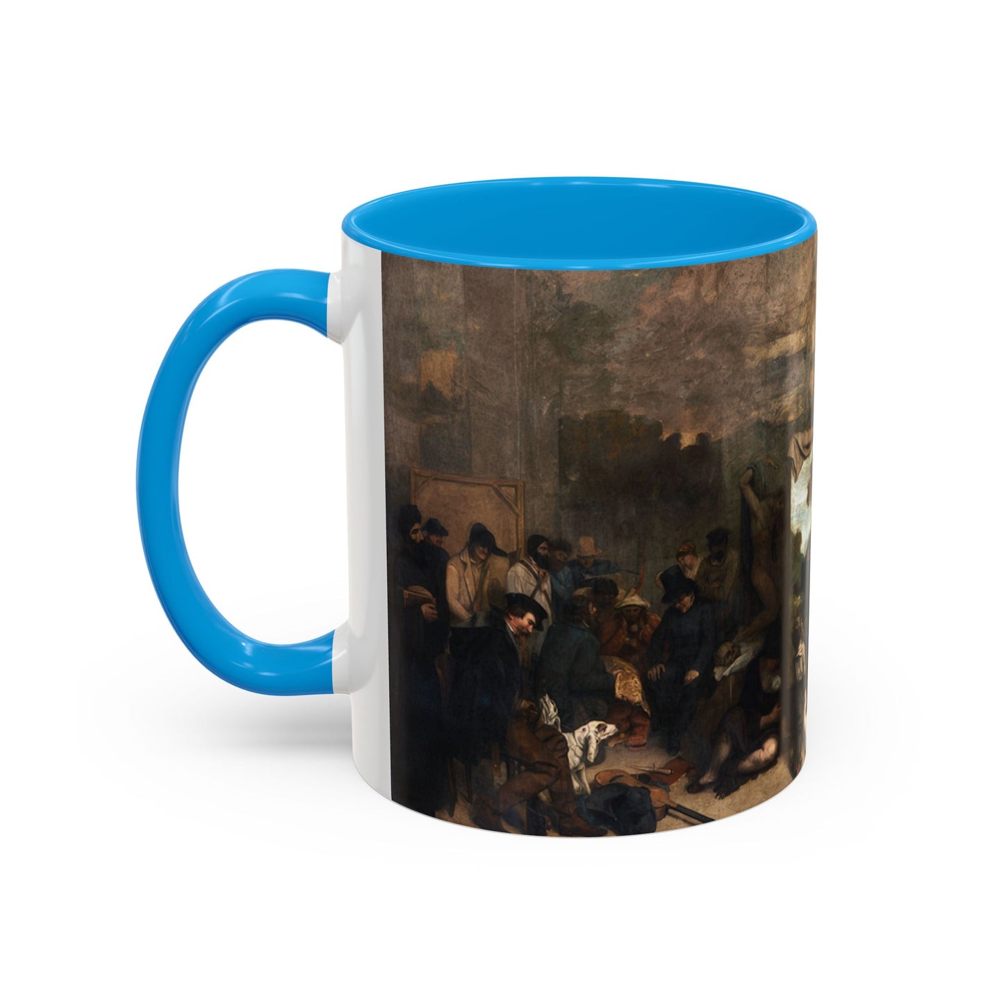 Courbet, Gustave - The Painter’s Studio (1855) - Colorful Accent Mugs