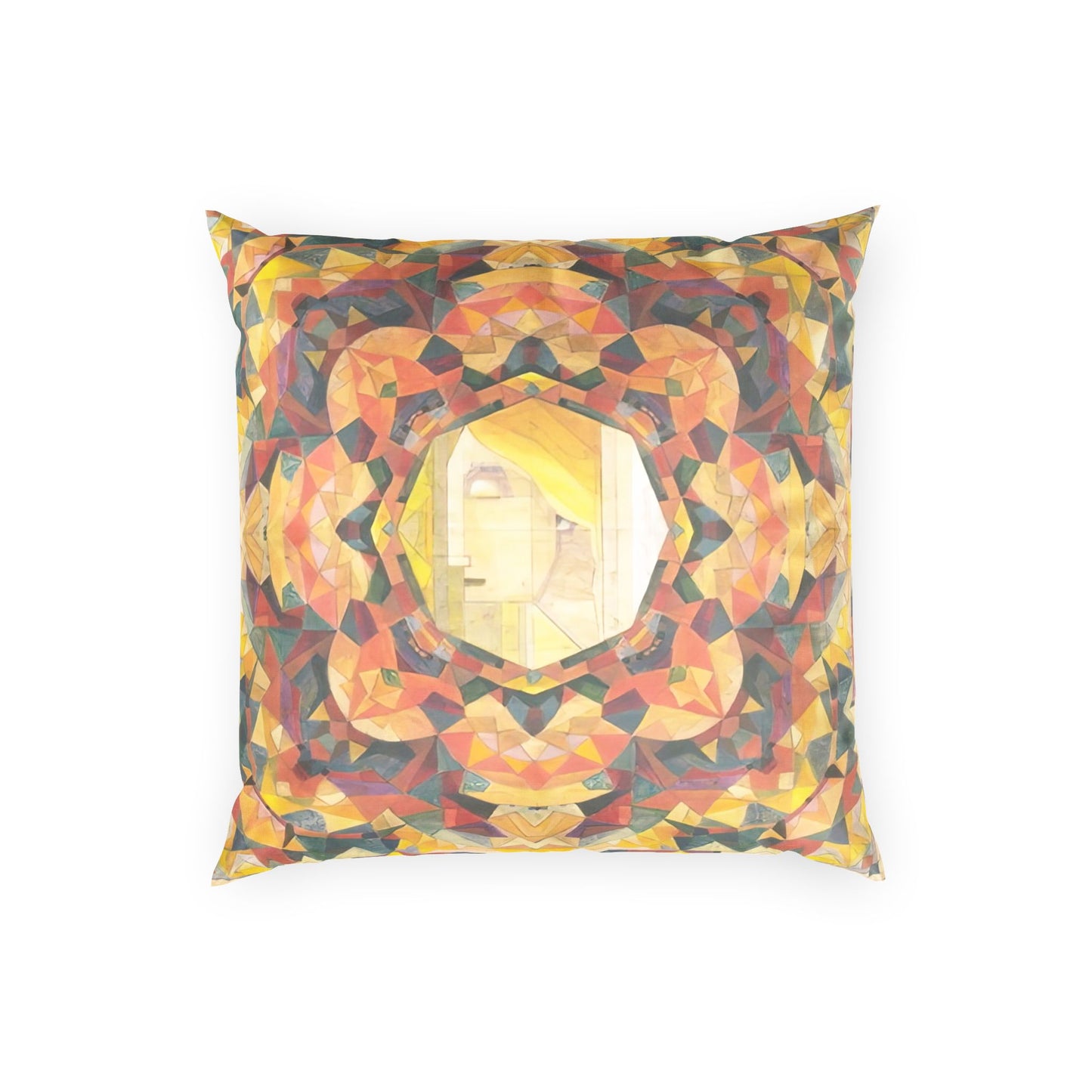 Filiger, Charles - Woman’s Head with Closed Eyes (1893) - Poly Velvet Pillow