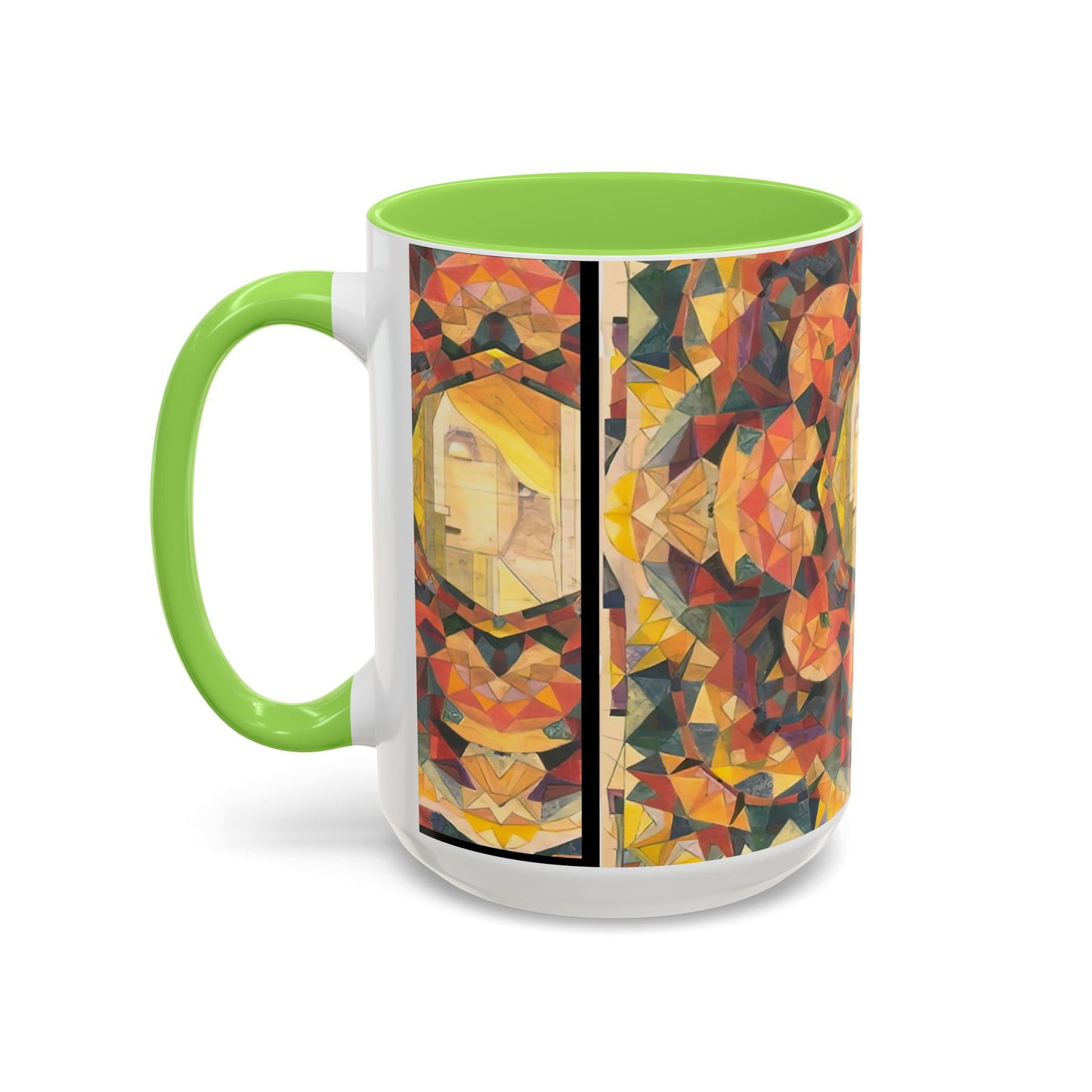Filiger, Charles - Woman’s Head with Closed Eyes (1893) - Colorful Accent Mugs
