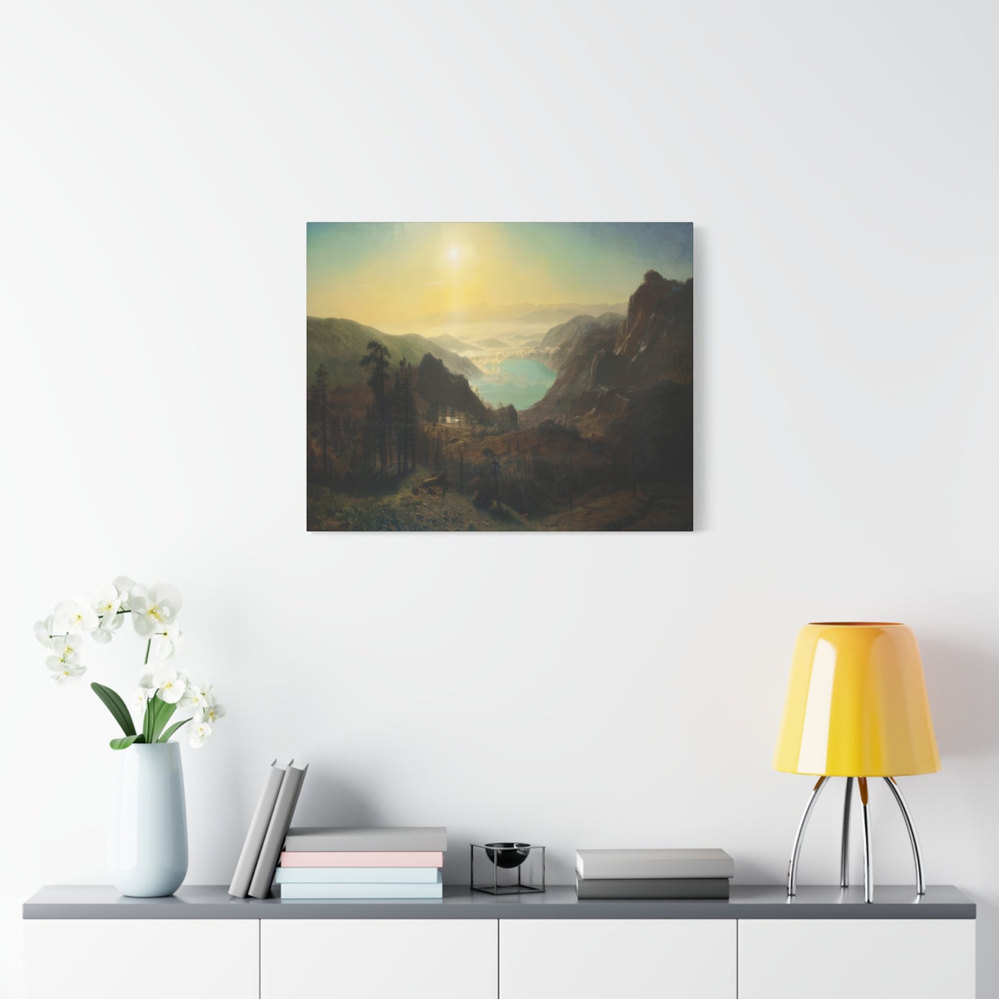 Bierstadt, Albert - Donner Lake from the Summit (1873) - Canvas Block, unframed