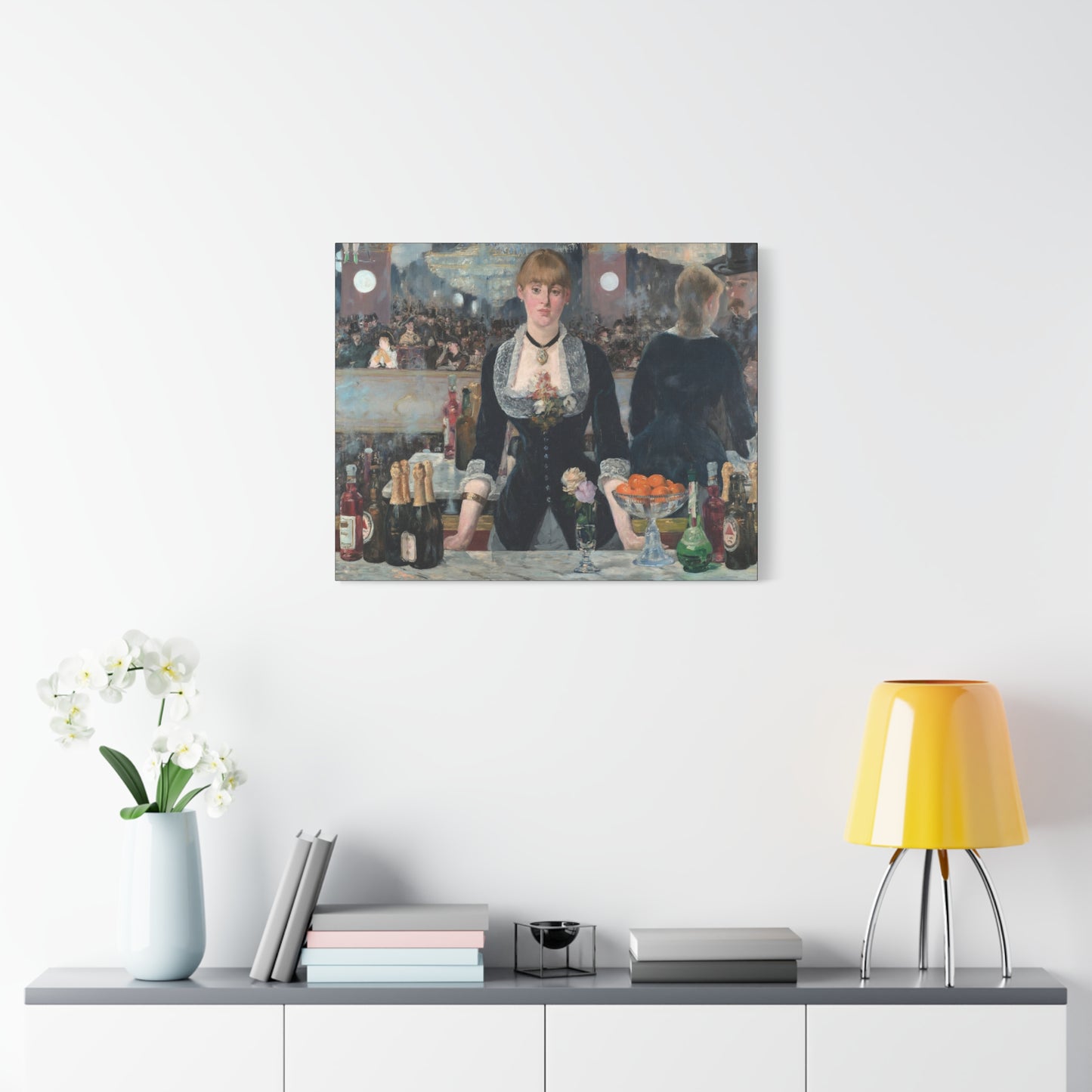 Manet, Édouard - A Bar at the Folies-Bergère (1880) - Canvas Block, unframed