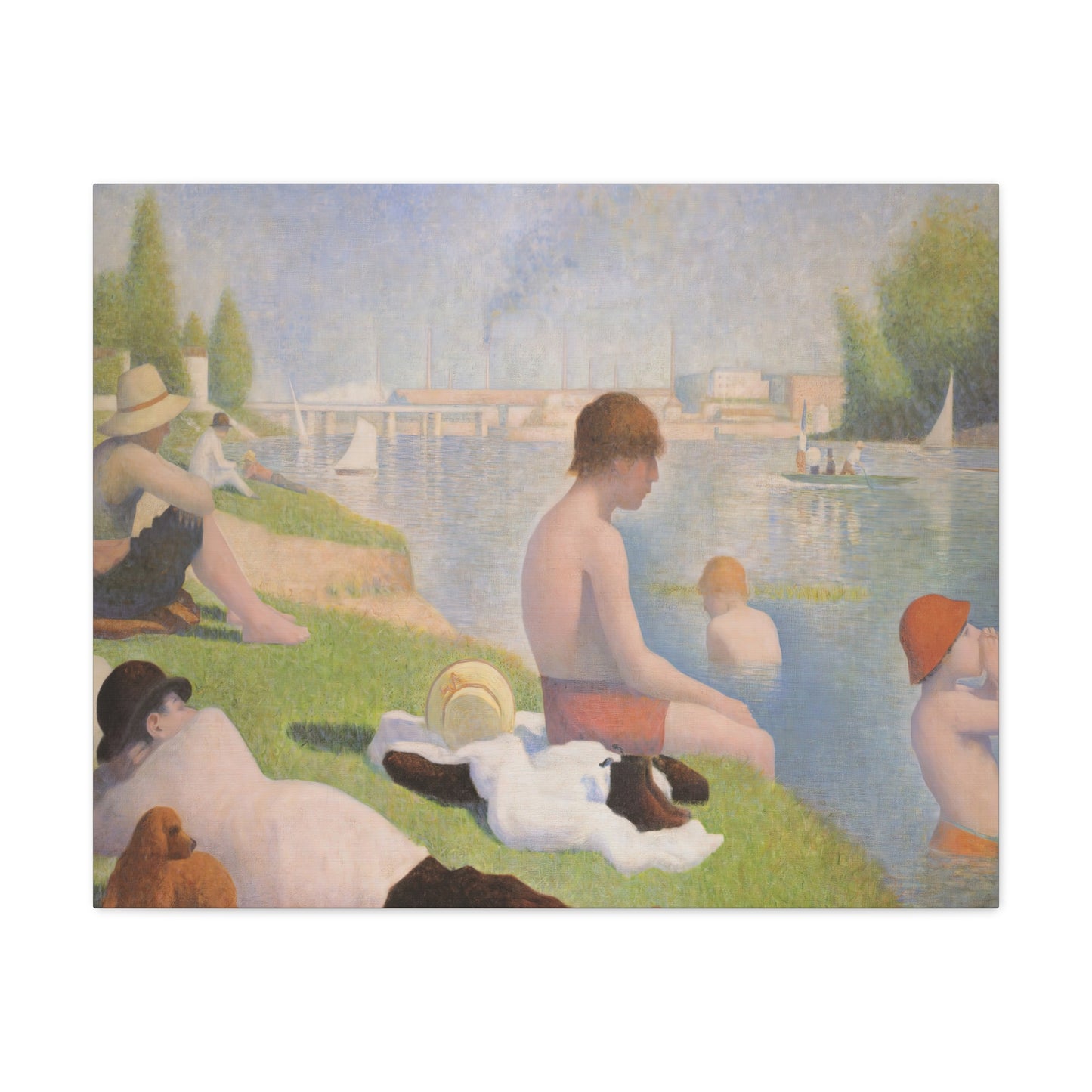 Seurat, Georges - Bathers at Asnières (1884) - Canvas Block, unframed