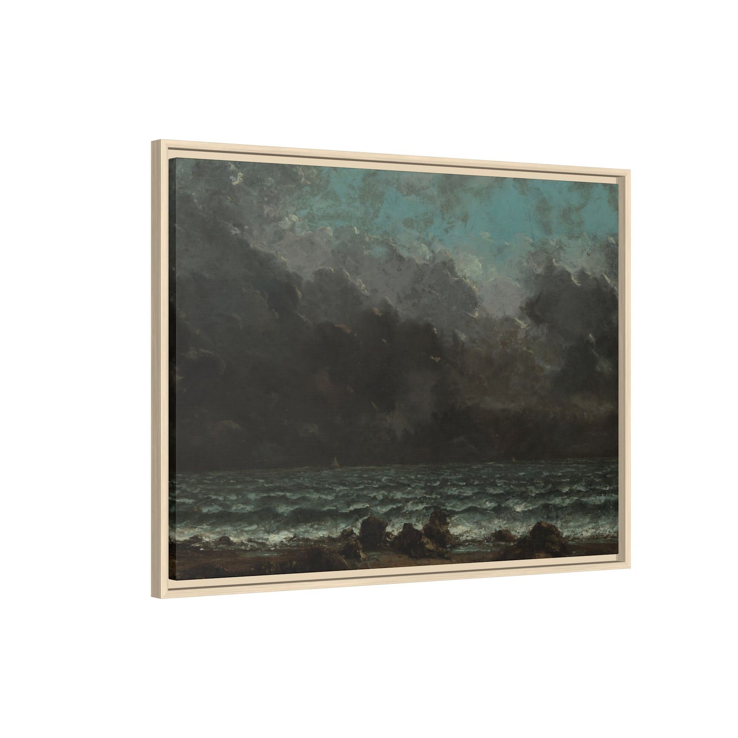 Courbet, Gustave - The Sea (1865) - Matte Canvas, Framed