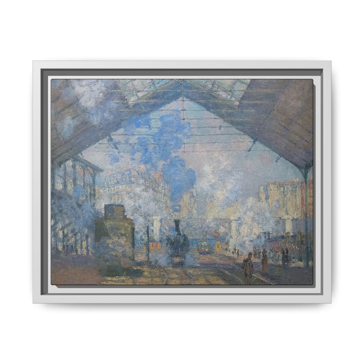 Monet, Claude - Le Gare Saint-Lazare (1877) - Matte Canvas, Framed