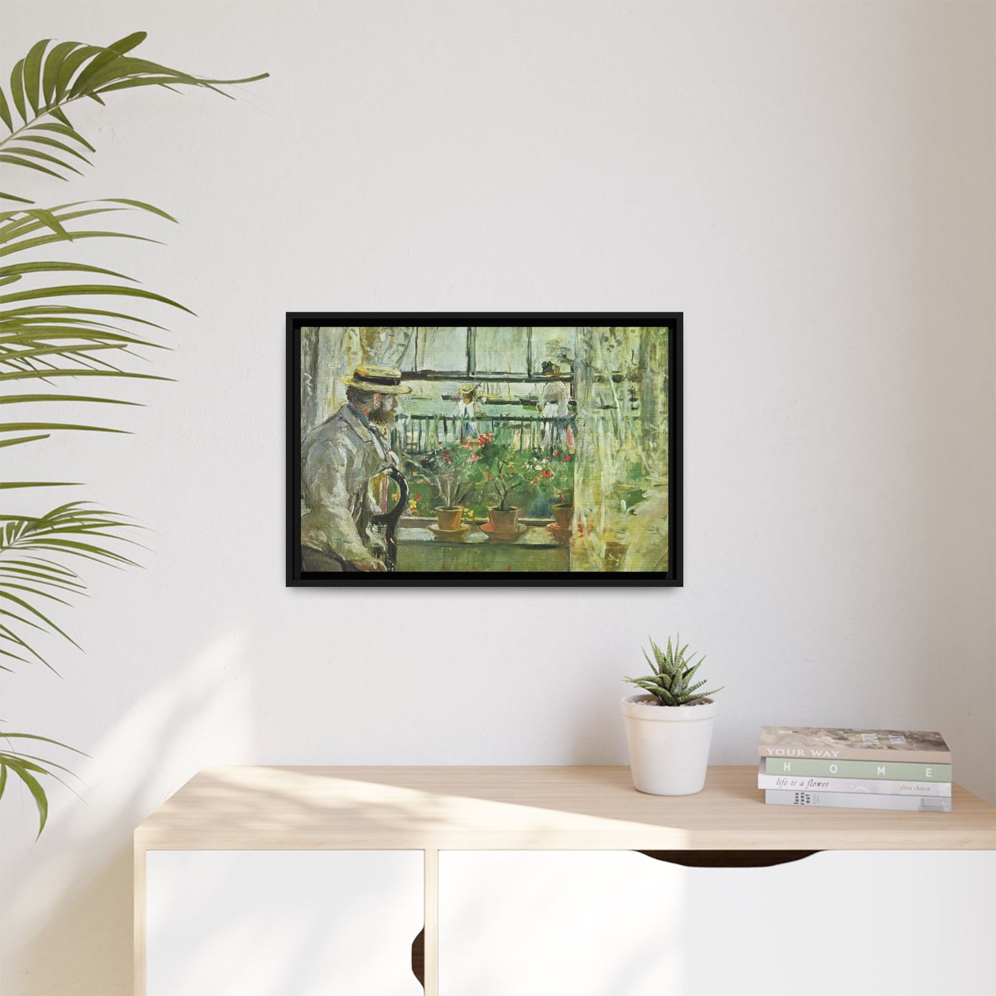 Morisot, Berthe - Eugene Manet on the Isle of Wight (1875) - Matte Canvas, Framed